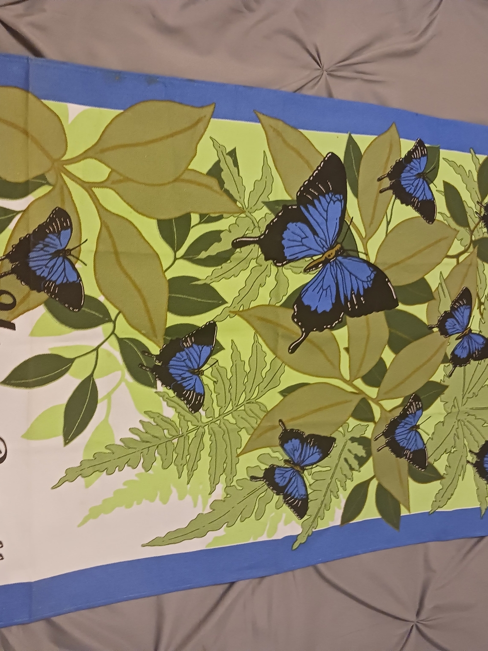 Australia Ulysses Blue Butterfly Botanical Kitchen Tea Towel 19.25" x 29"
